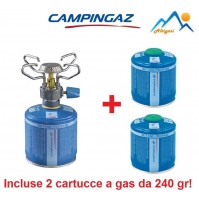 FORNELLO A GAS BLEUET MICRO PLUS 1300 W CAMPINGAZ CAMPEGGIO - 2 CARTUCCE A GAS
